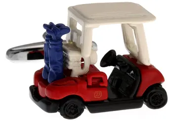 

Mens Wedding Cufflinks Novelty Fancy Golf Cart & Clean Cloth 171052