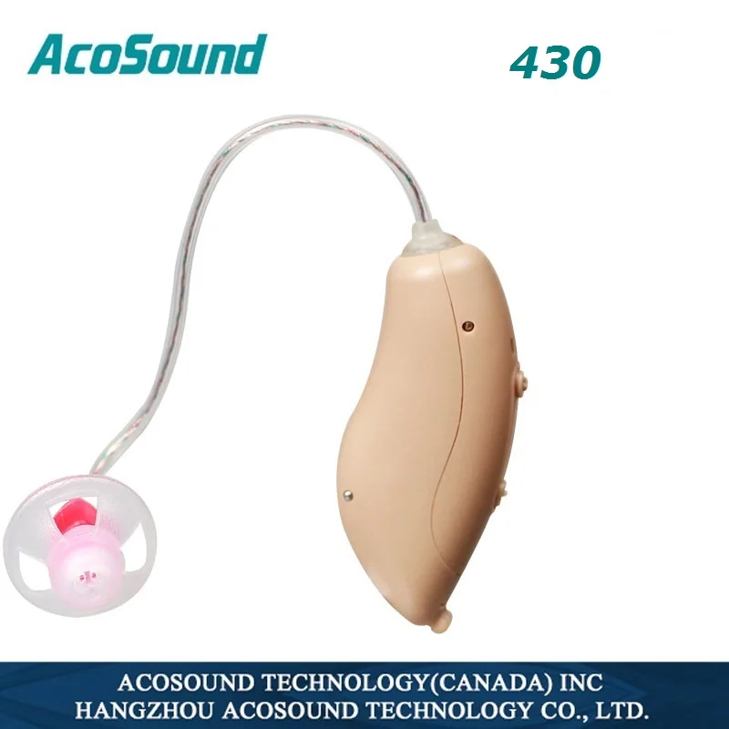 Acosound RIC цифровой мини слуховой аппарат 4 канала 430RIC слуховые аппараты для пожилых слуховые аппараты Малый ухо аналоговый слуховой аппарат устройство - Цвет: For right ear