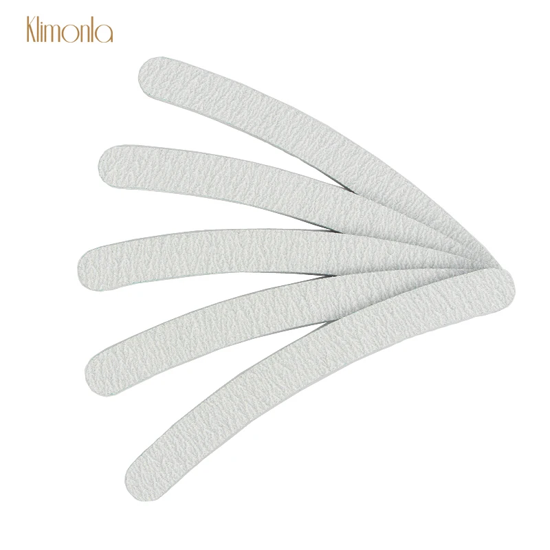 

10pc Curved Banana Nail File 100/180 Gray Nail Art Buffer Sanding Files Salon Tips Professional Manicure Polishing Tools For DIY