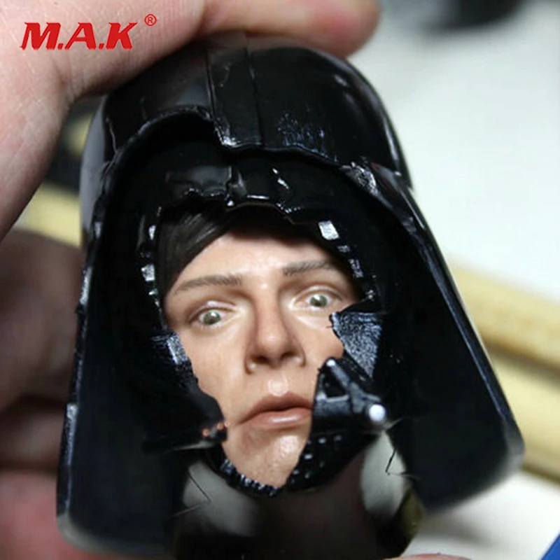 1/6 масштаб HT DX07 VIP Звездные войны Дарт Вейдер шлем с Люком темное лицо боязнь голова резьба модель подходит 1" человек фигура тело