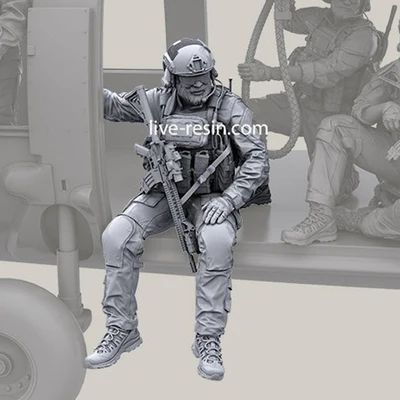 Tripulação e Arma Conjunto sem Pintura e sem Montagem Resina Modelo Kit Soldados Helicóptero um Frete Grátis 1 - 35 34 Kits de modelo de construção
