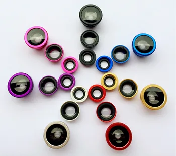 

300pcs Best selling Universal 3in1 Clip-On Fish Eye Lens Wide Angle Macro Mobile Lens For iPhone 4 5 Samsung Galaxy S4 S5