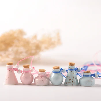 

1pcs Pure Color Creamic Essential Oils Bottle With Wood Lid Parfum Bottle For Wedding Gift Ceramic Accessory Jewelry