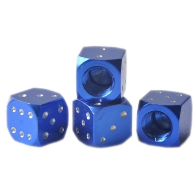 6 pcs/lot NEW Metal Dice Bike Car Motorcycle ATV Tyre Tire Wheel Valve Dust Caps Covers