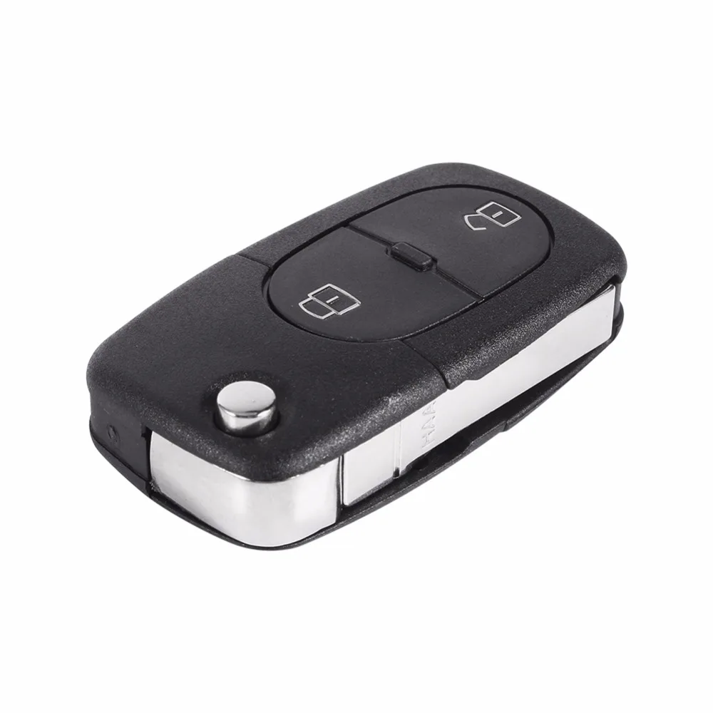 

1 Pcs 2 Buttons Folding / Flip Remote Key Blank Fob Case Shell Pad For Audi A2 A3 A4 A5 A6 Plastic and Metal Key Case