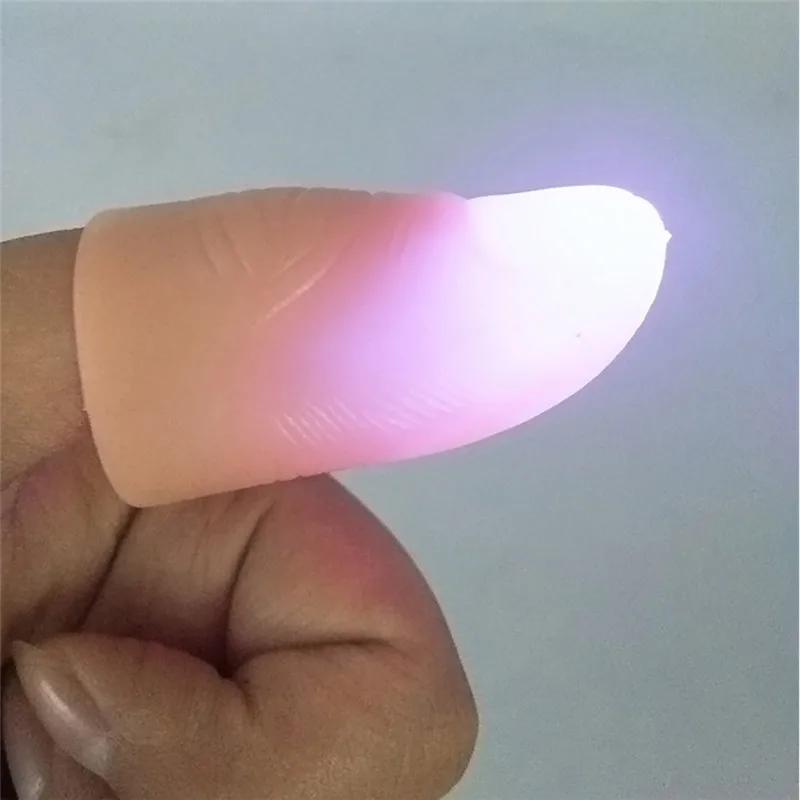 2pcs Magic Tricks Novelty LED Light Up Flashing Fingers Magic Trick Props Kids Amazing Fantastic Glow Toys Luminous Gifts 2pcs Magic Tricks Novelty LED Light Up Flashing Fingers Magic Trick Props Kids Amazing Fantastic Glow Toys Luminous Gifts