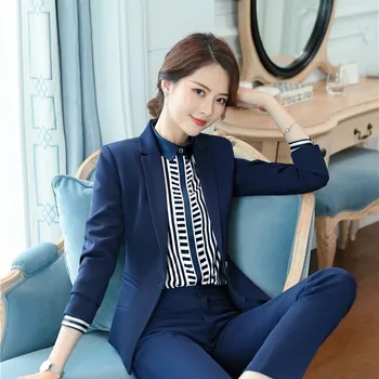 

2019 Spring Autumn Formal Business Blazers Jackets Coat Long Sleeve For Women Office Work Wear Ladies Outwear Tops Clothes
