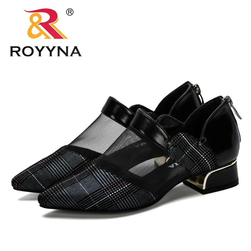 ROYYNA новинка 2019 женские блестящие туфли пикантные модные свадебные с острым