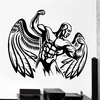 

Wall Sticker Sport Bodybuilding Bodybuilder Winged Man Vinyl Decal