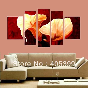 

Flower in Blossom Happily ,Modern Wall Art Abstract Oil Painting On Canvas Free Shipping JYJZ035