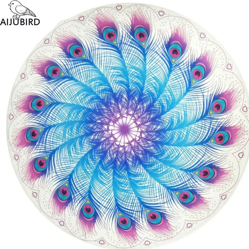

Bohemian Indian Mandala Tapestry Beach Towel Sunblock Round Bikini Cover-Up Blanket Decoration Yoga Garden tablecloth shawl