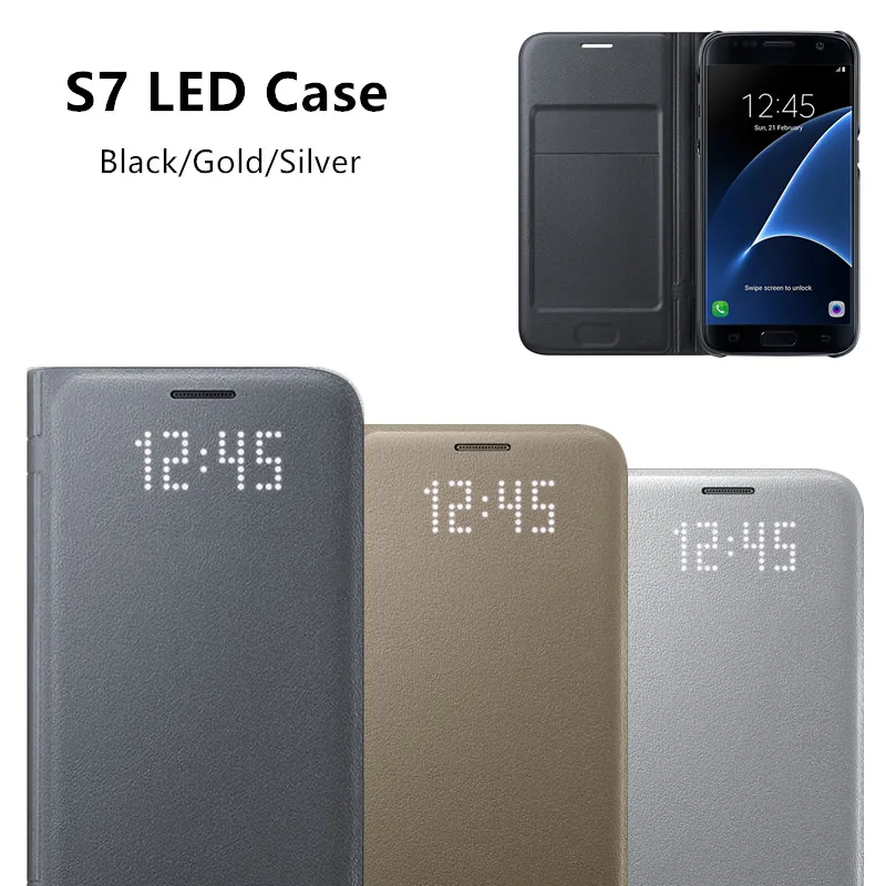bilder für Original-LED Anzeigen Smart Cover Telefonkasten EF-NG930 für Samsung Galaxy S7/S7 rand Mit Sleep-funktion bilder für Original-LED Anzeigen Smart Cover Telefonkasten EF-NG930 für Samsung Galaxy S7/S7 rand Mit Sleep-funktion
