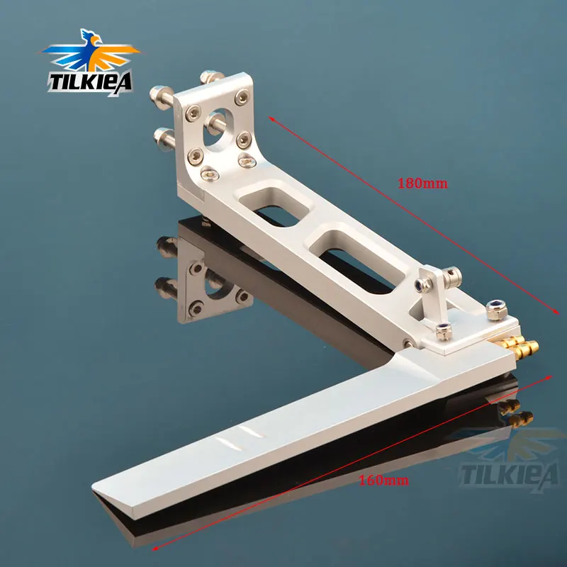 160x180mm Aluminum Rudder Dual Water Pickup For 23 26cc Gas Engine RC