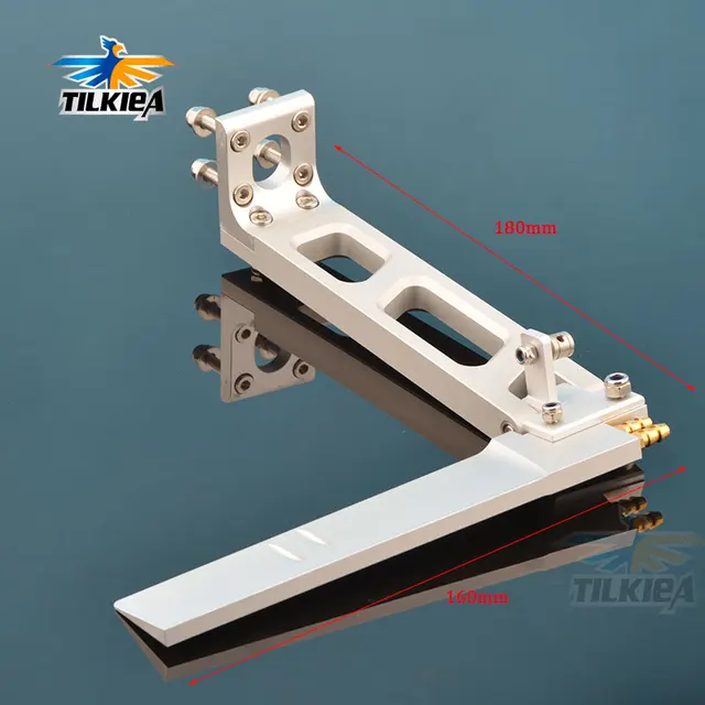 160x180mm Aluminum Rudder Dual Water Pickup For 23 26cc Gas Engine RC