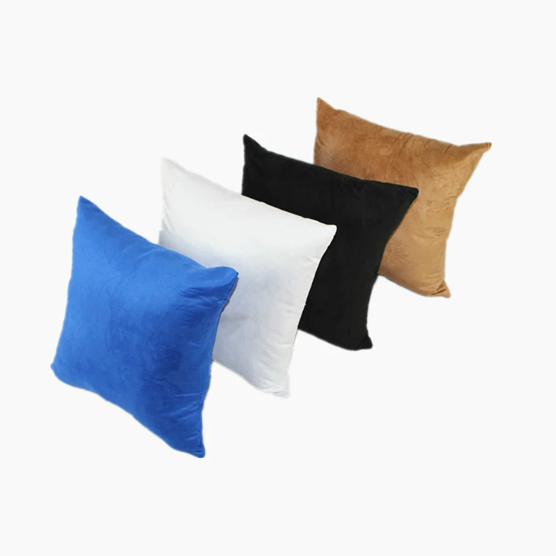Sofa Cushion Covers Polyester Suede Plain Dyed Home Sofa Decorative