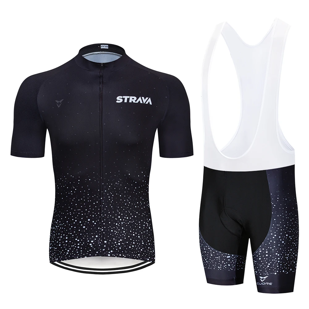 Мужская Черная летняя одежда strava Pro Team для гонок на горном велосипеде/дышащая быстросохнущая одежда для велоспорта - Цвет: 2