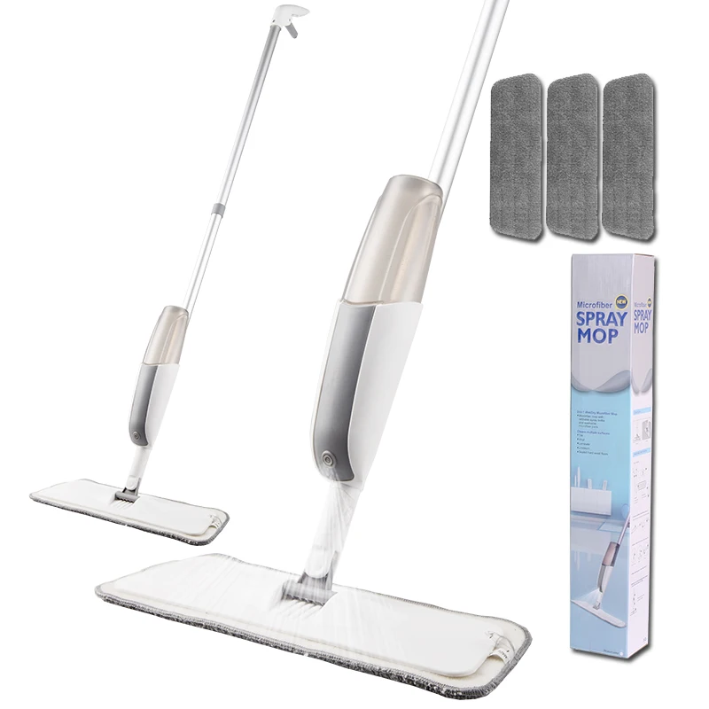 

Magic Spray Mop Wooden Floor with Reusable Microfiber Pads 360 Degree Handle Home Windows Kitchen Mop Sweeper Broom Clean Tools