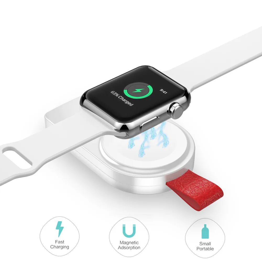 KingFriend Портативный Беспроводной Зарядное устройство для наручных часов Apple Watch, Зарядное устройство 4/3/2/1 серии Беспроводной Магнитная Быстрая зарядка USB Зарядное устройство