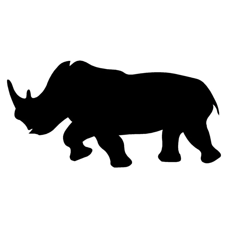 15.2*7.6CM Running Rhino Rhinoceros Fashion Vinyl Car Styling Vinyl