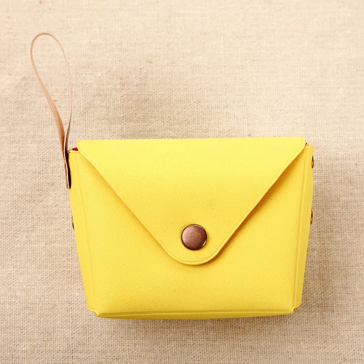 Модный замок портмоне PU кожаный чехол для женщин девочек дешевый карман для монет конфеты цвет маленький держатель карточек кошельки - Цвет: Цвет: желтый