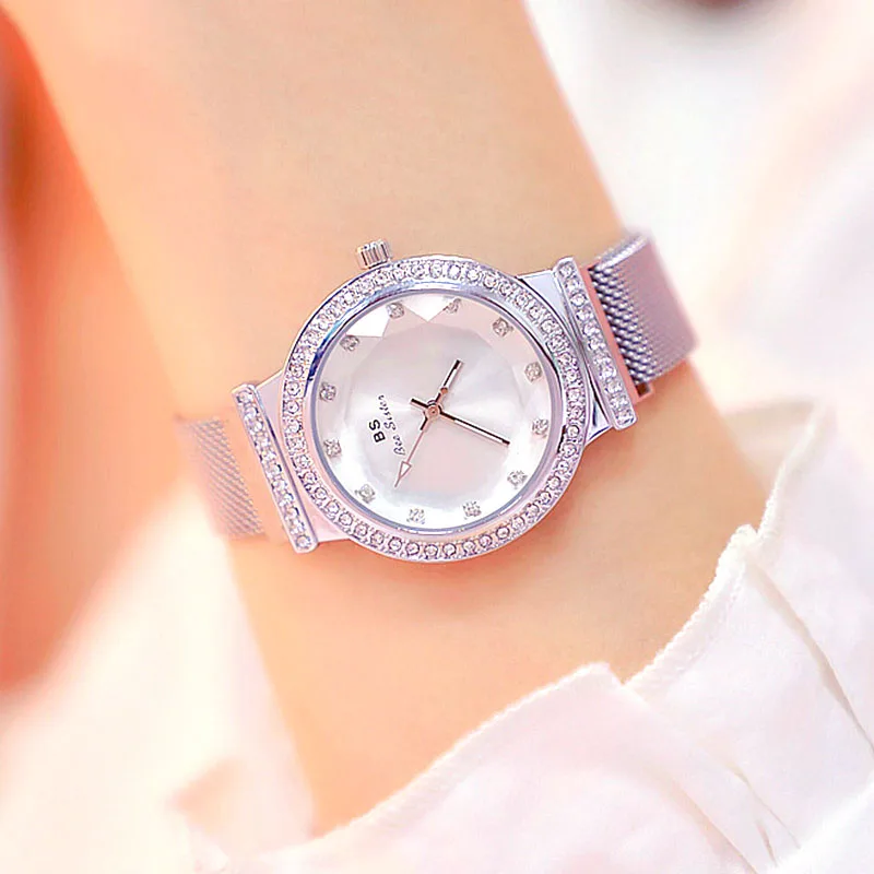 Серебряные часы женские кварцевые часы дамские Лидирующий бренд Роскошные женские наручные часы водонепроницаемые женские часы Relogio Feminino whatch