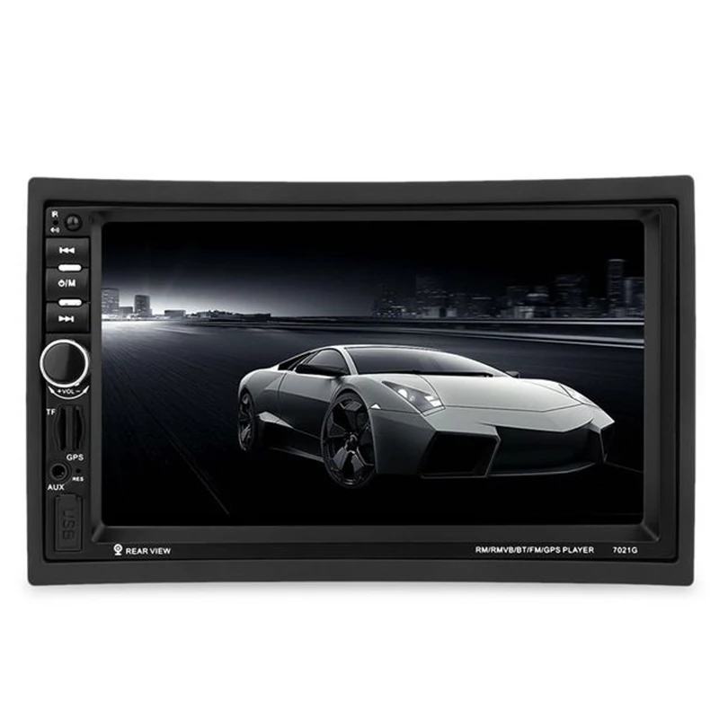 

7021G 7" TFT Touch Screen Car Radio FM Player 2 Din Bluetooth Multimedia FM Stereo Auto Radio GPS Map Remote Control Video Play