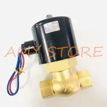 US-15 2L-15 1/2"BSPT 2Position 2Way NC Hi-Temp Brass Steam Solenoid Valve DC12V/24V AC24/36V/110V/220V/380V PTFE Pilot