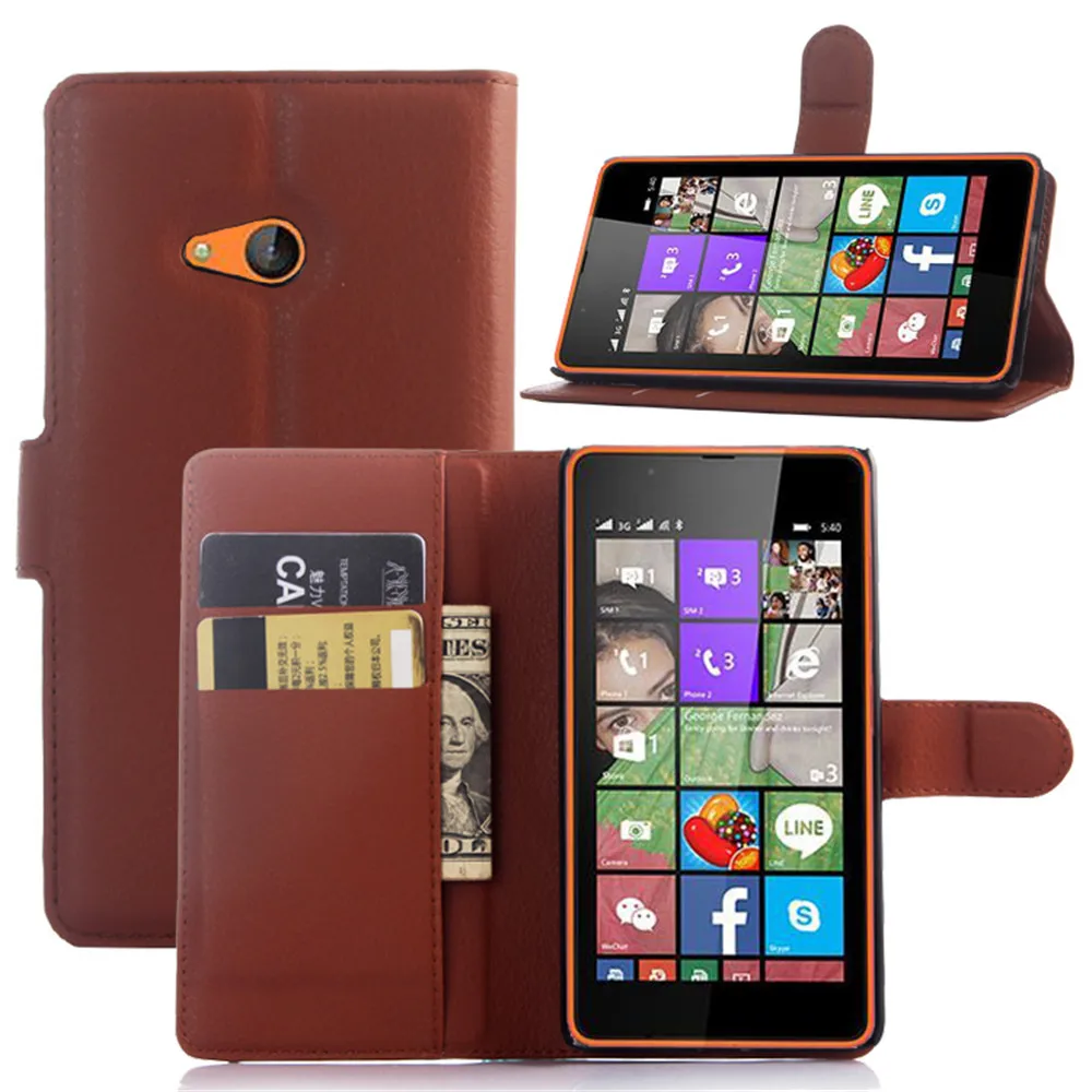 Чехлы для мобильных телефонов Nokia Microsoft Lumia 540 с двумя sim картами 5 0 дюйма кожаный