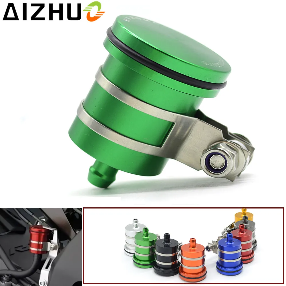 8 Color Motorcycle CNC Aluminum Cylinder Fluid Oil Tank Reservoir Cup For Kawasaki ER6N ER6F Versys 650 1000 Z650 Z750 Z800 Z900