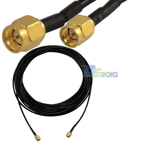 

High Quality10m 33FT SMA Male to SMA Male Plug M-M RF Coaxial Pigtail RG174 Extension Cable