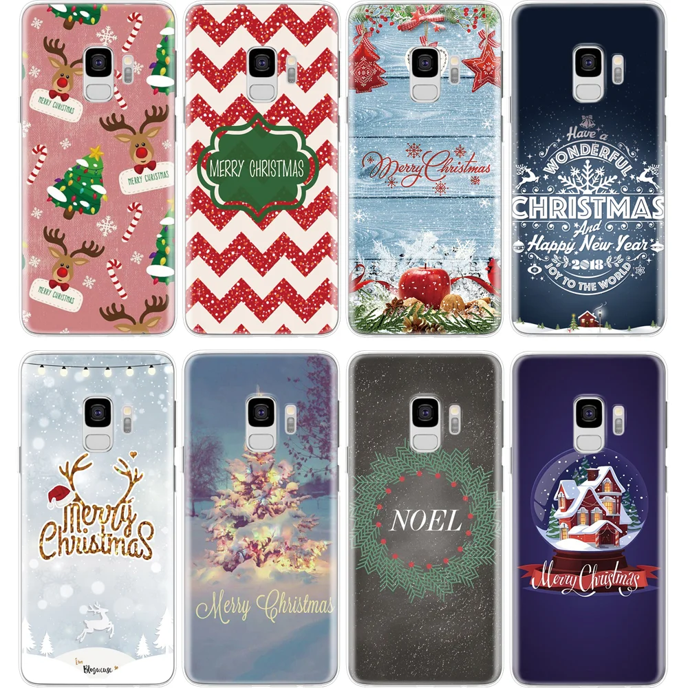 

Xmas Cover For Samsung Galaxy Note 8 9 S5 S6 S7 Edge S8 S9 Plus A3 A5 A6 A8 J2 J3 J5 J7 Prime 2016 2017 2018 Christmas Deer Case