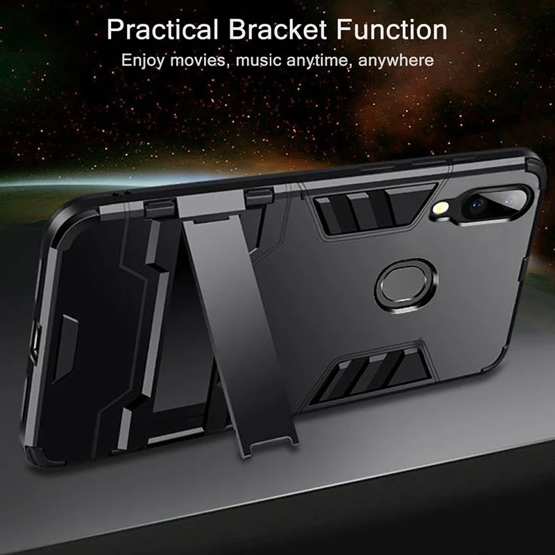 Keajor Case For Samsung A50 Case Shockproof TPU+PC Hard Plastic with Stand Dual Hybrid Back Cover Case For Samsung A30 A50