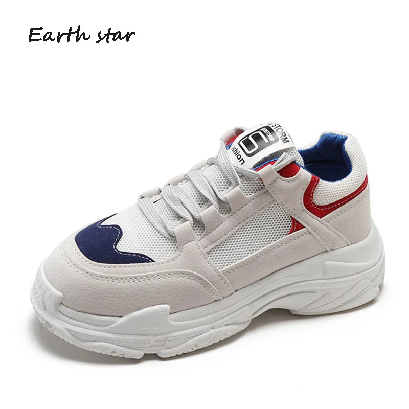 

Casual Shoes Women Platform Sneakers Patchwork zapatos de mujer Spring L footware Cross-tied chaussures femme Breathable