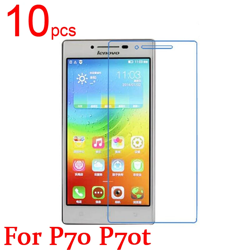 

10pcs glossy Ultra Clear/Matte/Nano anti-Explosion LCD Screen Protector Film Cover For For Lenovo P780 P770 P70 T Film + cloth