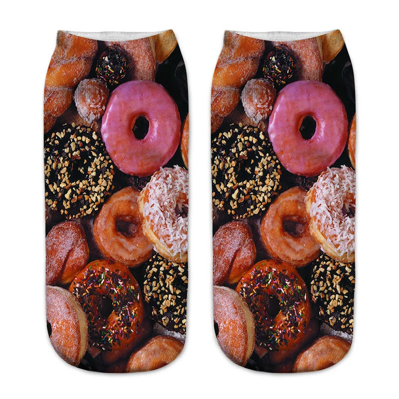 3D Print Socks Harajuku Ankle Unisex Women Christmas Fashion Funny Happy Sox White Kawaii Cute Emoji Cartoon Cat Animal Sock (10)
