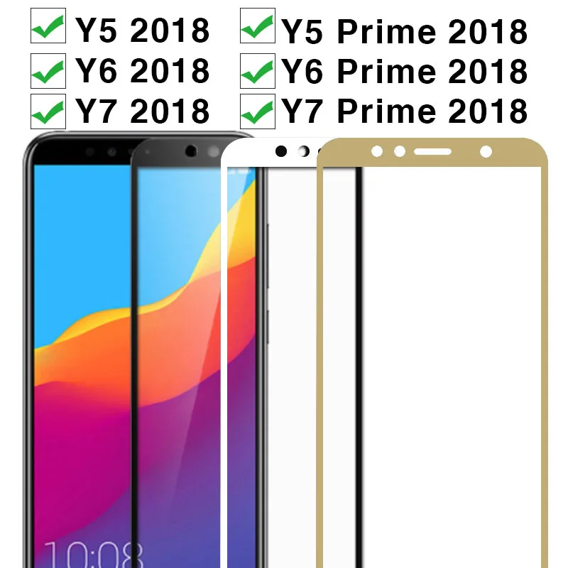 Защитное стекло для Huawei Y5 Y6 Y7 Prime 2018 закаленное на Huawey Y 5 6 7 5y 6y 7y Y52018 Y62018 Y72018