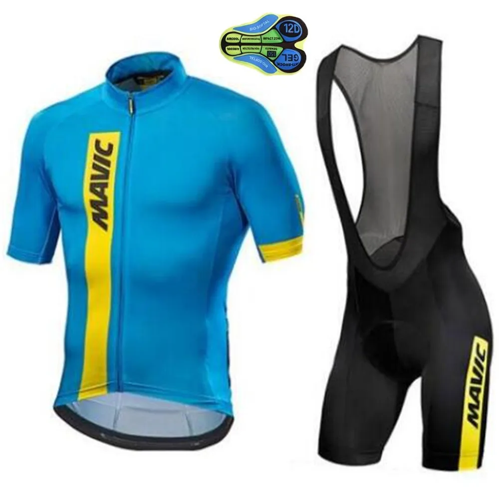 Мужская одежда MAVIC для велосипеда, летний комплект Pro UCI Team, короткий рукав, для велоспорта, Джерси, набор для велоспорта, Ropa Maillot Ciclismo, зеленый, 12D Pad