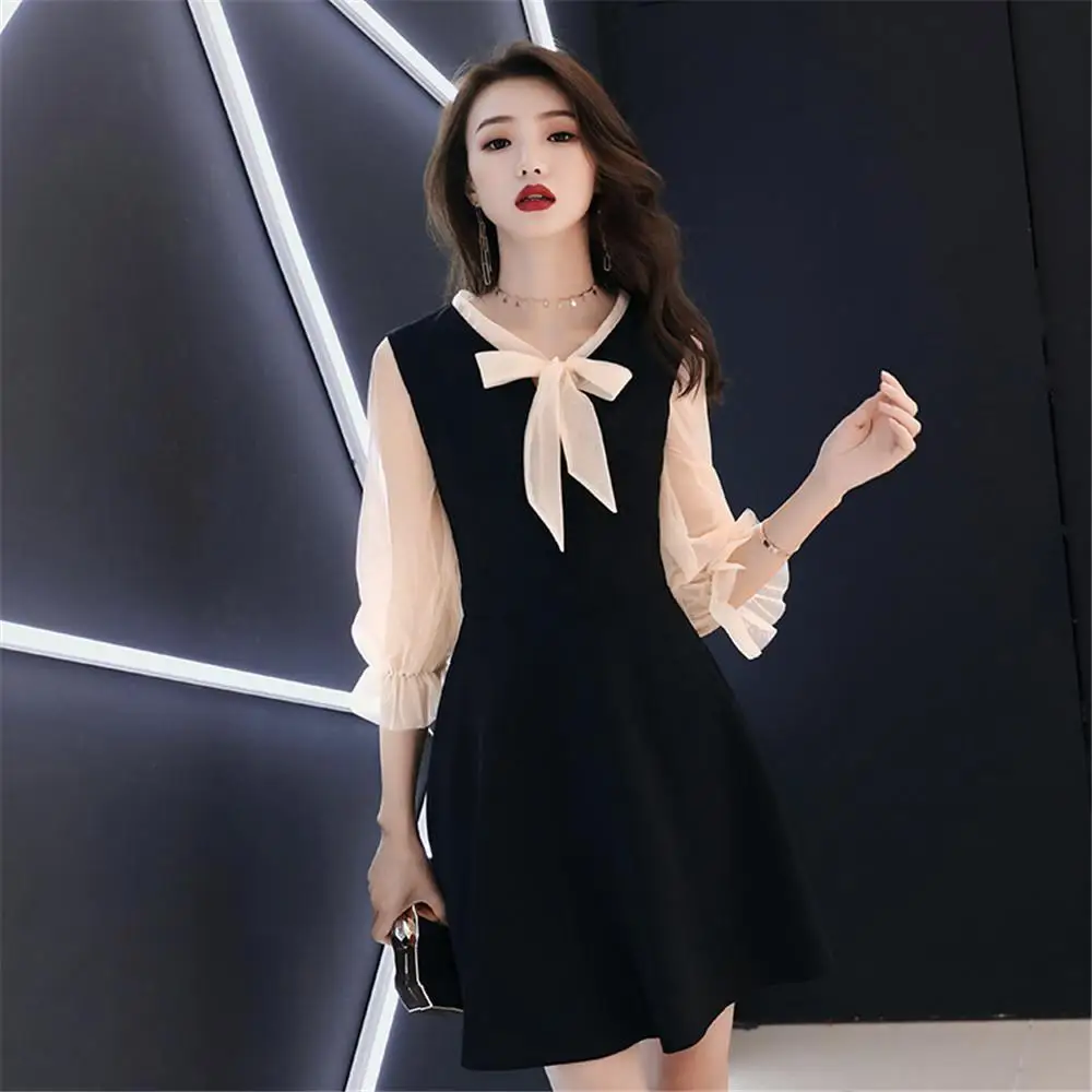 Блестящее Сетчатое платье для женщин Qipao перспективное вечернее платье сексуальное шикарное изысканное китайское выпускное платье с коротким рукавом Cheongsam - Цвет: Black1