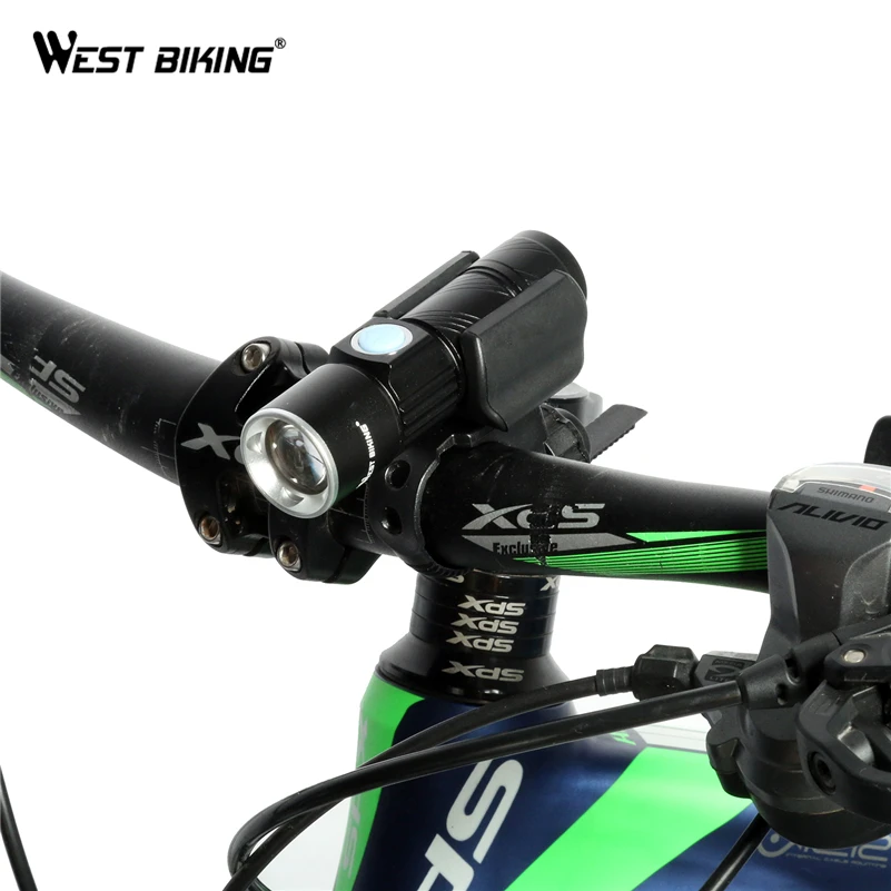 Discount WEST BIKING Cycling Light Holder 360 Degree Swivel Bicycle Light Holder Universal MTB Bike Front Flashlight LED Torch Mount Clip 25