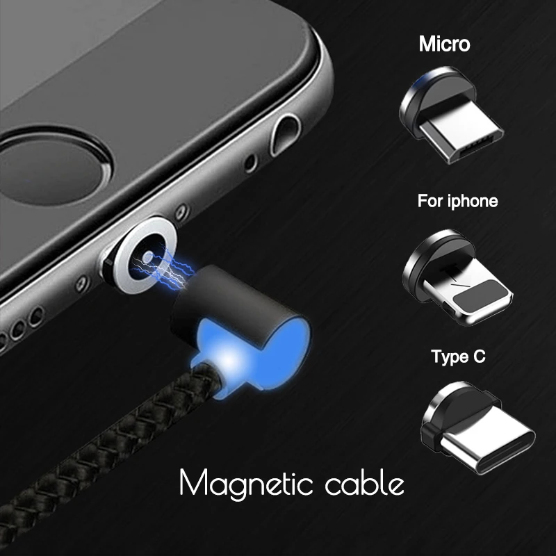 Магнитный <b>microUSB</b>-кабель в оплётке