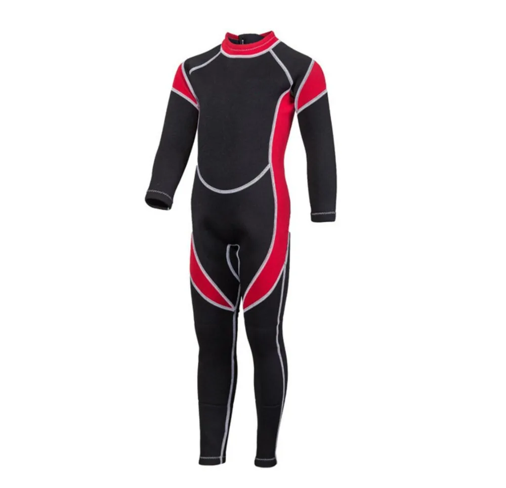Kids Neoprene Diving Wetsuits Children One Pieces Long Sleeve Swimwear