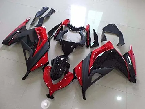 

Red Black Complete Fairing Cowl Kit Injection for 2013-2017 Kawasaki Ninja 300 2014 EX300R EX-300R