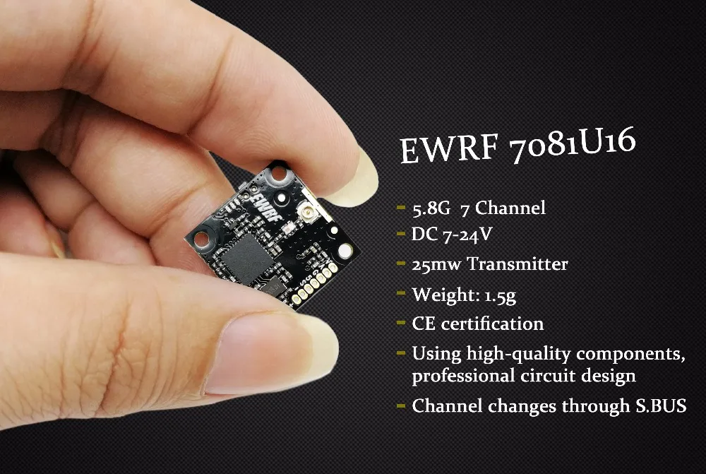 

EWRF 7081U16 7-channels mini 25mW 5.8G Image Transmission Transmitter SBUS for DIY FPV micro indoor RC Quadcopter