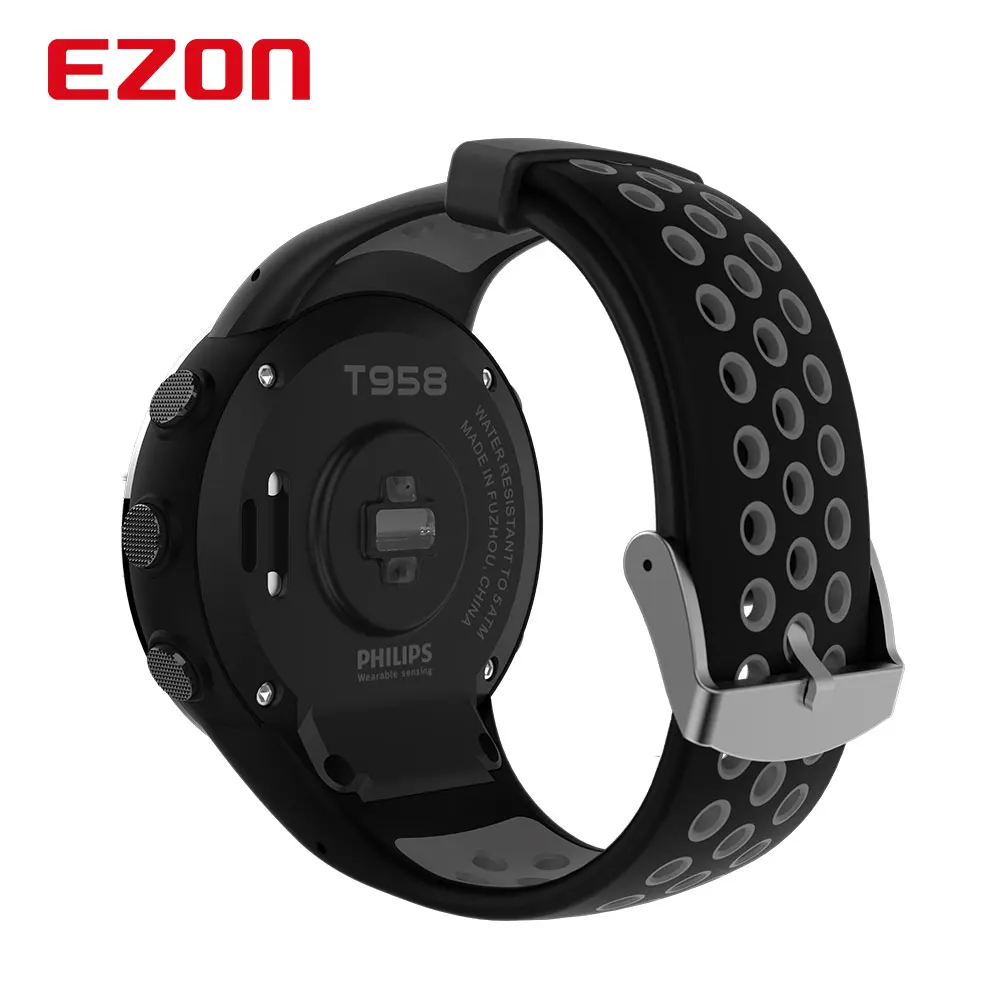 Смарт часы EZON с GPS Bluetooth оптическим датчиком пульсометром цифровыми спортивными