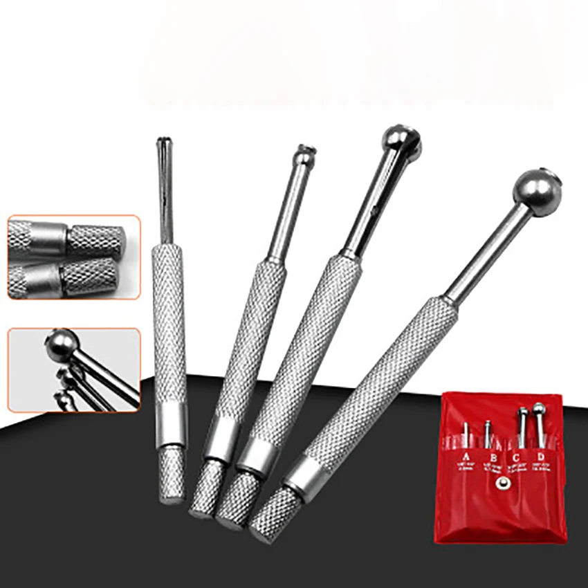 

4pcs/set 3-13mm Adjustable Inner Diameter Gauge Hand Measuring Tools Carbon Steel Small Hole Measurement Telescopic Gauge