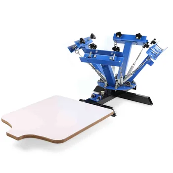 

4 Color 1 Station Silk Screening Screenprint Press Screen Printing Machine