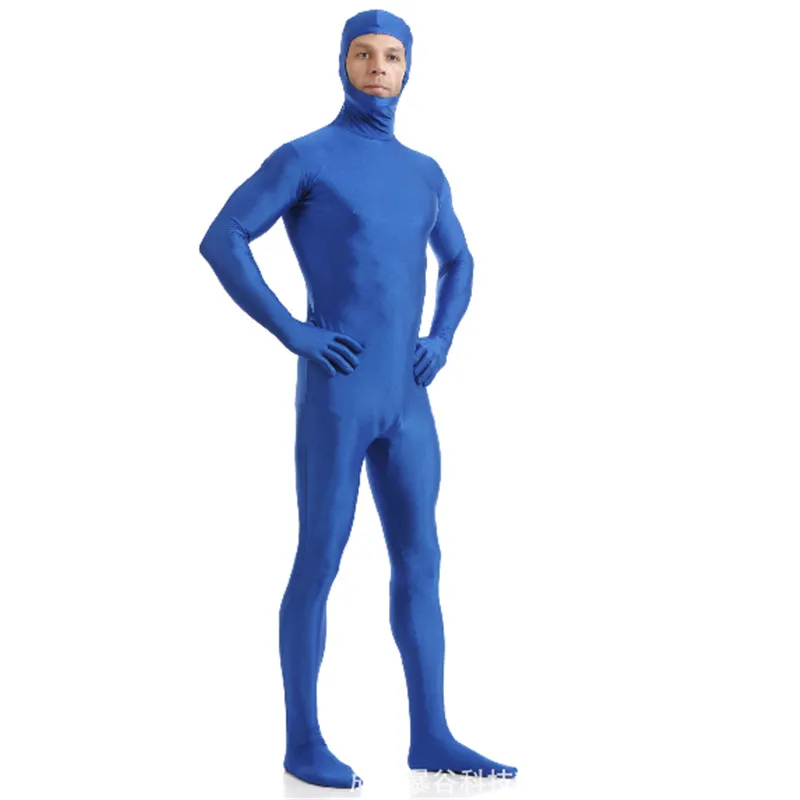 Высокое качество Полный Средства ухода за кожей открытым Уход за кожей лица Zentai костюм Для мужчин с лайкрой нейлон custom вторая кожа плотно Костюмы Средства ухода за кожей костюм на Хэллоуин для мужчин