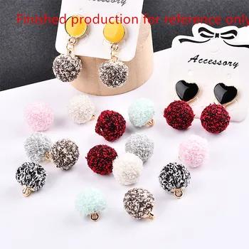 

Winter style 50pcs/lot color printing 12mm geometry rounds balls shape fashin bead charms diy jewelry earring pendant accessory