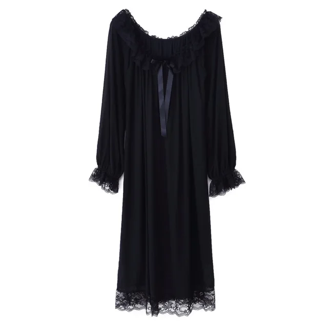 long black nightgown with sleeves