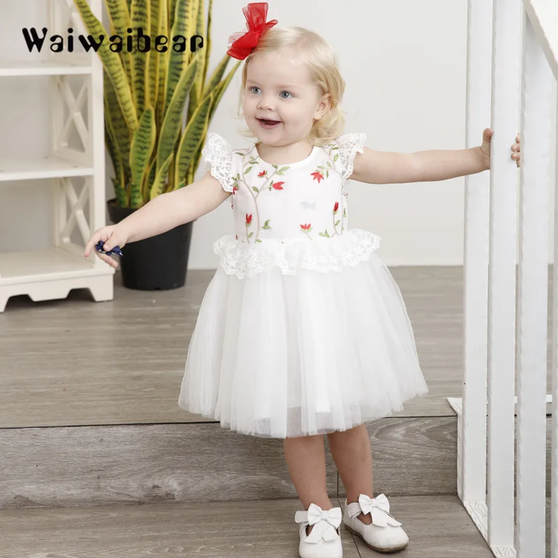 

Sunshine Fashion Girl White Print Clothing, Party Dresses Quality Assurance